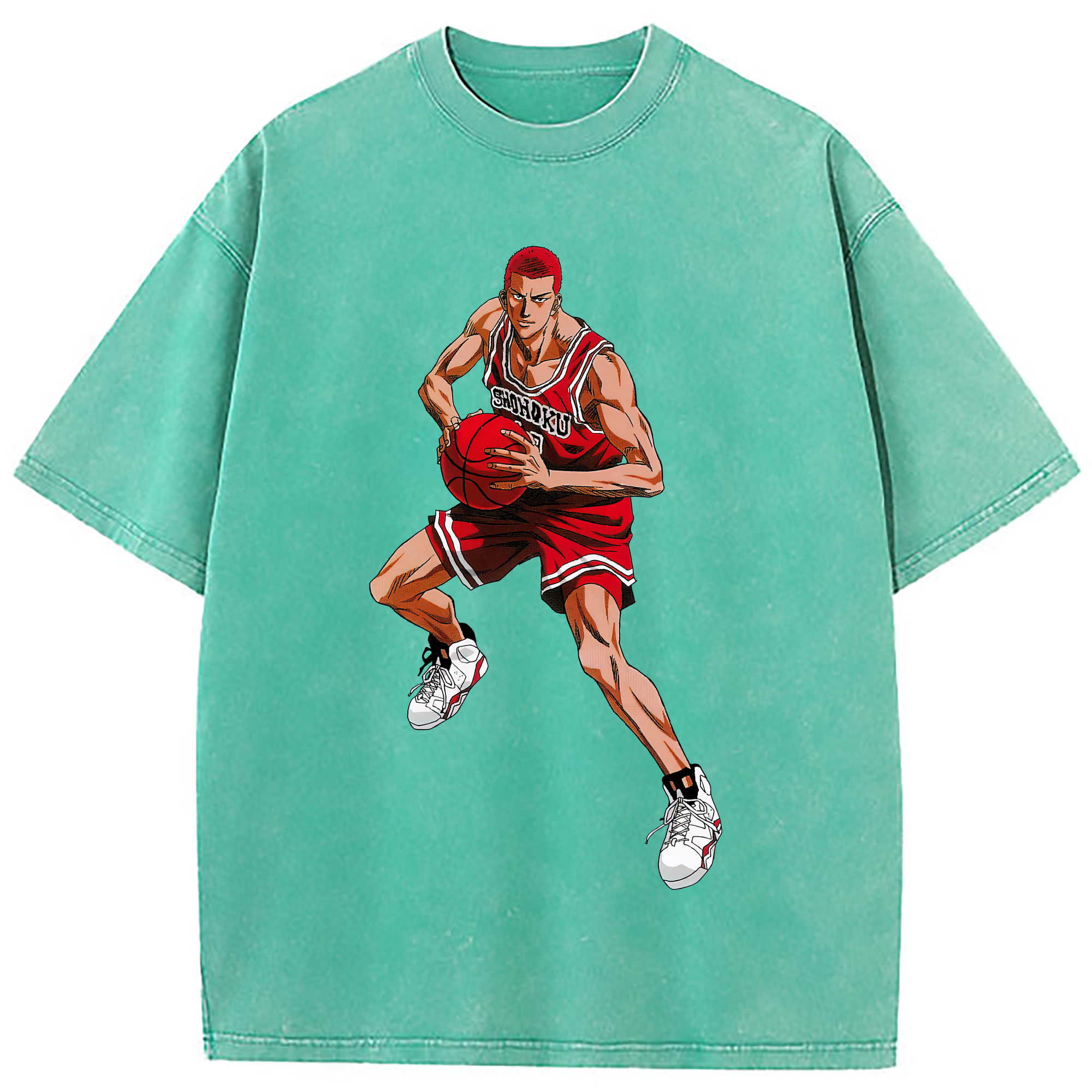 （画像用） SLAM DUNK／スラムダンク 綿100% ヴィンテージ風 半袖Tシャツ（フロントプリント）